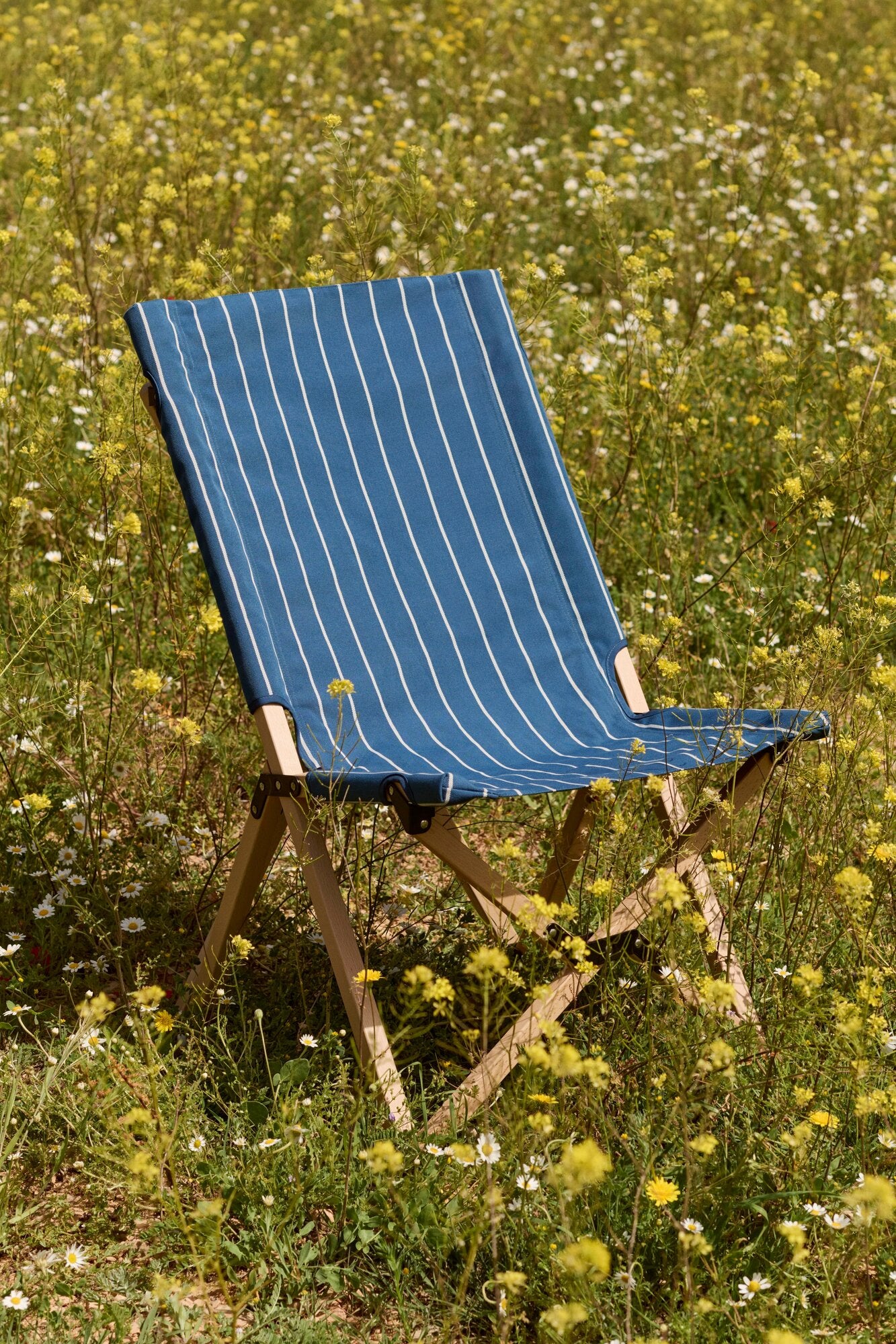 x Jasper Morrison klapstol - Blue with beige stripe